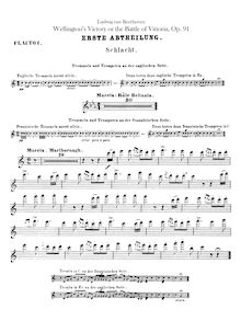 Partition flûte 1, 2, Piccolo, Wellingtons Sieg, oder Die Schlacht bei Vittoria