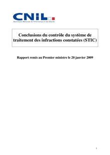 Conclusions du contrôle du STIC - Conclusions du contrôle du ...