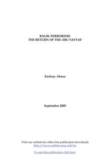 Balik Terrorism: The Return of the Abu Sayyaf