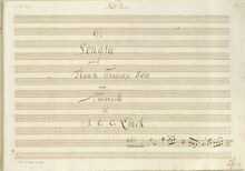 Partition No., partition complète, sonates pour flûte avec violoncelle par Hartenack Otto Conrad Zinck