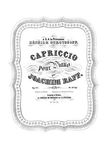 Partition complète, Capriccio, Op.92, Raff, Joachim