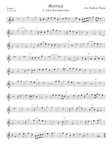 Partition viole de gambe aigue 1, Madrigali a 5 voci, Libro 2, Mosto, Giovanni Battista