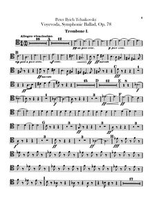 Partition Trombone 1, 2, 3 (ténor, basse clefs), Tuba, pour Voyevoda