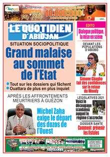 Le Quotidien d’Abidjan n°2999 - du samedi 09  janvier 2021