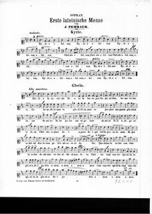 Partition Soprano , partie, Lateinische Messe No.1 en E-flat Major