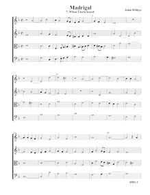 Partition , When Cloris Heard - partition complète (Tr Tr T B), madrigaux - Set 2