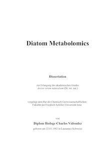 Diatom metabolomics [Elektronische Ressource] / von Charles Vidoudez