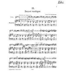 Partition , Danse rustique, Kaleidoscope, 24 morceaux pour violin et piano