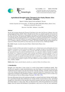 Agricultural drought in the Claromecó river basin, Buenos Aires province, Argentina