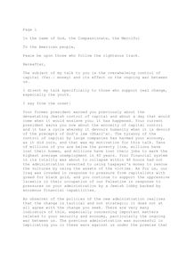 Lettre de Ben Laden aux Etats-Unis publiée par la Direction du Renseignement américain (DNI)