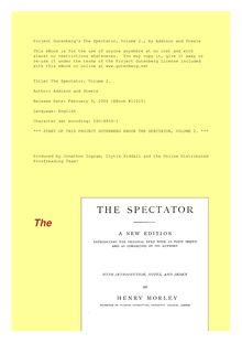 The Spectator, Volume 2.