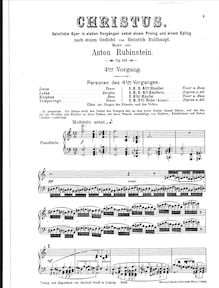 Partition Scene 4, Christus, Op.117, Rubinstein, Anton