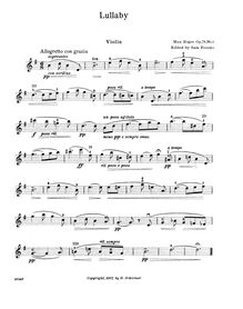 Partition , Wiegenlied - partition de violon,  pour violon et Piano, Op.79d