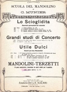 Partition complète, Mandolini-Terzetti, 10 pezzi caratteristici, trascrizioni da autori celebri per 3 mandolini