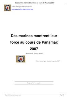 Des marines montrent leur force au cours de Panamax 2007