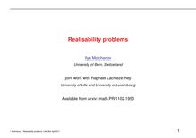 Regularity conditions in the realisability problem in applications to point processes and random closed sets
