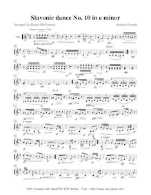 Partition violon 3 (alternate pour viole de gambe), Slavonic Dances