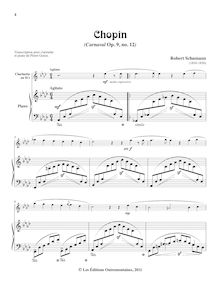 Partition complète, Carnaval Op.9, Originally: Schwänke auf vier Noten für Pianoforte von Florestan, Op. 12 par Robert Schumann