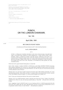 Punch, or the London Charivari, Volume 100, April 25, 1891
