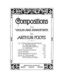 Partition de violon, 2 pièces pour violon et Piano, Op.74