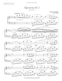 Partition , Nocturne en B♭ minor, nocturnes, Chopin, Frédéric