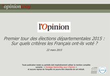 1er tour des départementales : sur quels critères les Français ont-ils voté? 