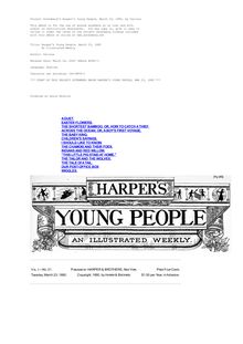 Harper s Young People, March 23, 1880 - An Illustrated Weekly