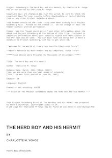 The Herd Boy and His Hermit