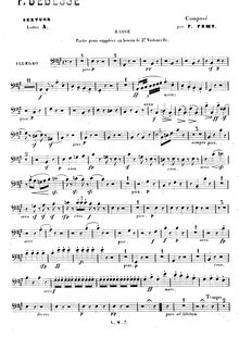Partition Double basse (alternate pour violoncelle 2), corde Sextet, Lettre A.