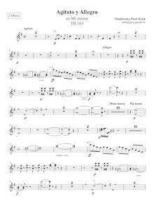 Partition 2 hautbois 1/2, Agitato et Allegro, E minor, Tchaikovsky, Pyotr