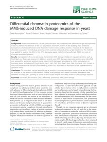 Differential chromatin proteomics of the MMS-induced DNA damage response in yeast