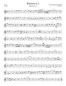 Partition viole de gambe aigue, Fantasia pour 3 violes de gambe par John Coperario