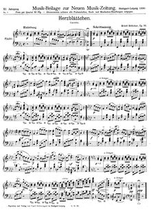 Partition complète, Herzblättchen, Op.70, Böttcher, Ernst