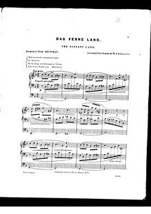 Partition complète, Das ferne Land, Op.26, Das ferne Land, Romances for Voice & Piano