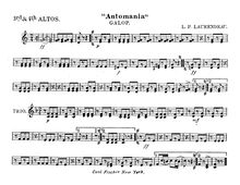 Partition Alto 3&4 (E♭), Automania, Galop, Laurendeau, Louis Philippe