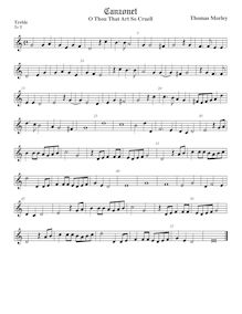 Partition viole de gambe aigue, pour First Booke of chansonnettes to Two Voyces par Thomas Morley