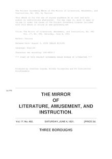The Mirror of Literature, Amusement, and Instruction - Volume 17, No. 492, June 4, 1831