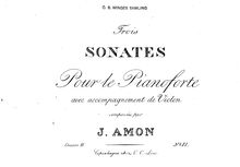 Partition Sonata No.2 - partition de piano, 3 sonates pour Piano et violon
