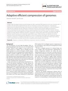 Adaptive efficient compression of genomes
