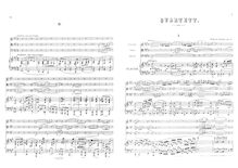 Partition de piano et parties, Piano quatuor en A, Op. 21