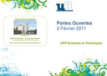 programme ufr Sciences et Techniques 2011
