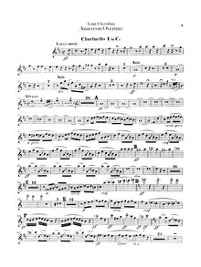 Partition clarinette 1, 2 (C), Anacréon, ou L’amour fugitif, Opéra-ballet en deux actes
