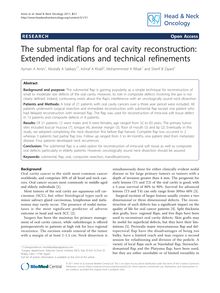 The submental flap for oral cavity reconstruction: Extended indications and technical refinements