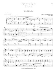 Partition 1, Offertoire (D minor), L’Office Catholique, Op.148, Lefébure-Wély, Louis James Alfred
