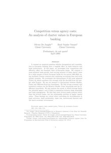 Competition versus agency costs: An analysis of charter values in European