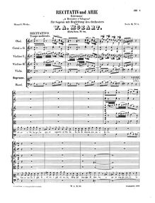 Partition complète, A Berenice, Sol nascente, G major, Mozart, Wolfgang Amadeus