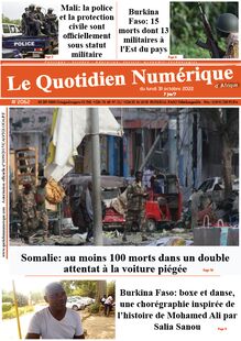 Le Quotidien Numérique d’Afrique n°2062 - Du lundi 31 octobre 2022