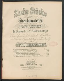 Partition Scherzo, corde quatuor No. 10 en E-flat Major, D.87 (Op.125 No.1)