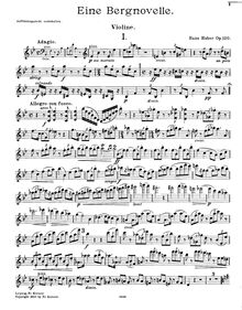 Partition violon, Piano Trio No.4  Eine Bergnovelle , Op.120, B flat major