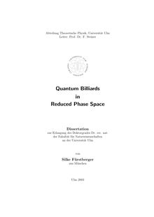 Quantum billiards in reduced phase space [Elektronische Ressource] / Silke Fürstberger